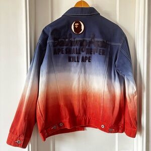 A Bathing Ape Gradation Champion Loose Fit Denim Jacket 001LJJ302002L